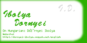 ibolya dornyei business card